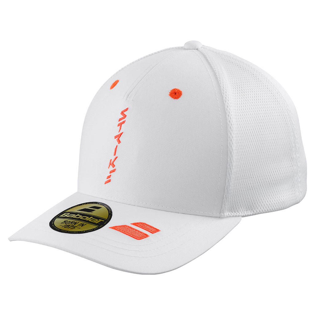 CURVE TRUCKER CAP WH / STRIKE RED