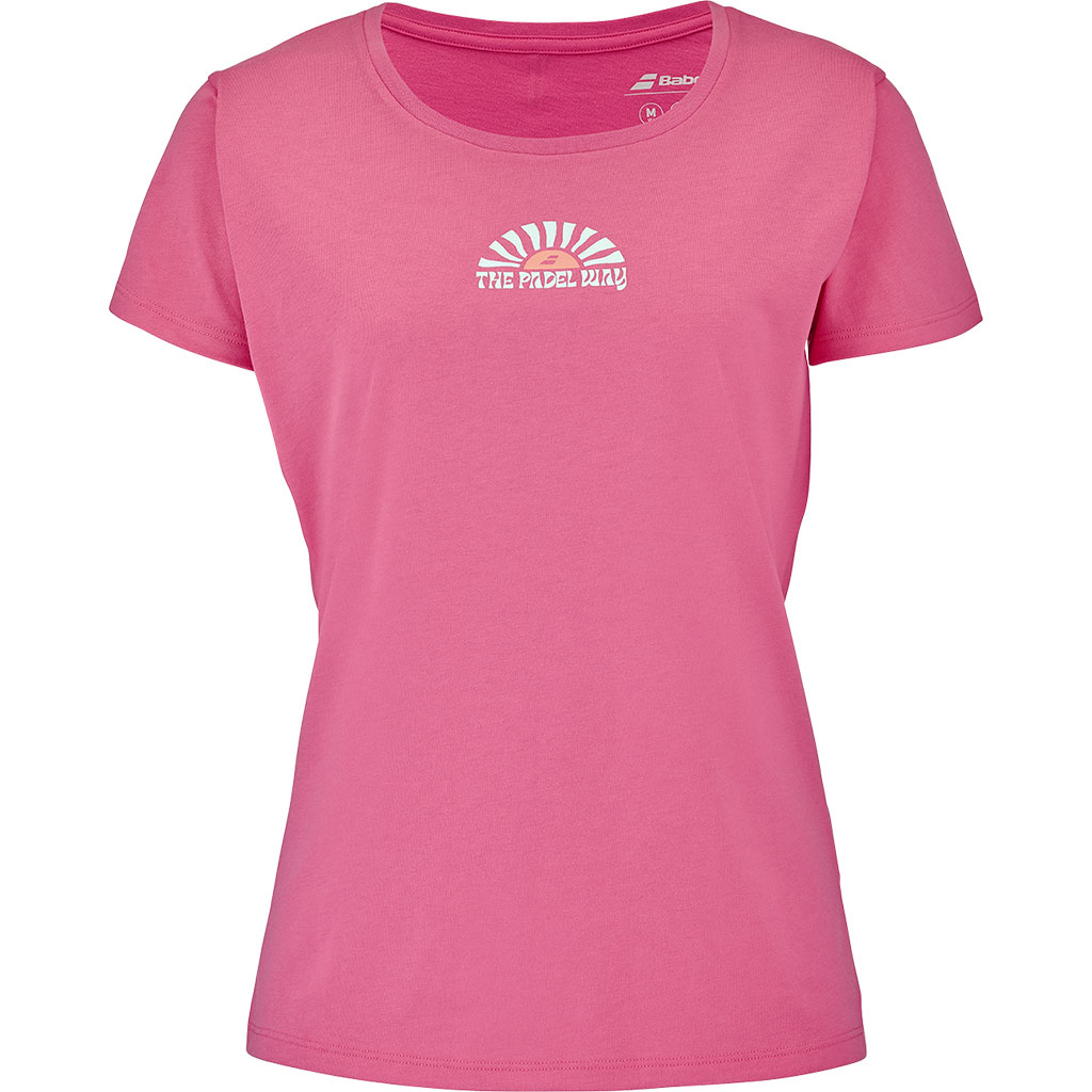 PERF COTTON TEE SUN KISSED CORAL