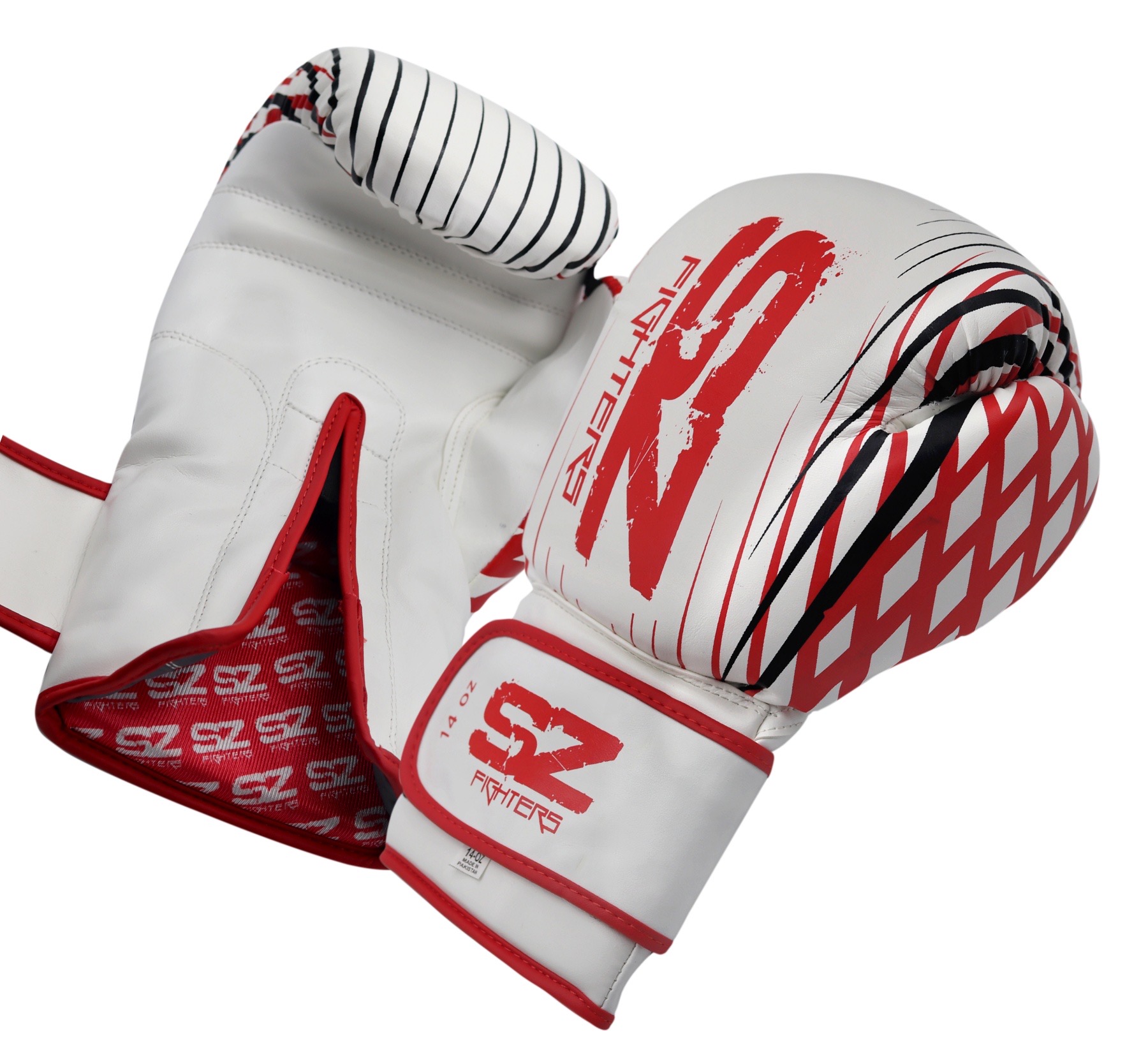 SZ Fighters – Боксови ръкавици естествена кожа – Plasma – Red 1