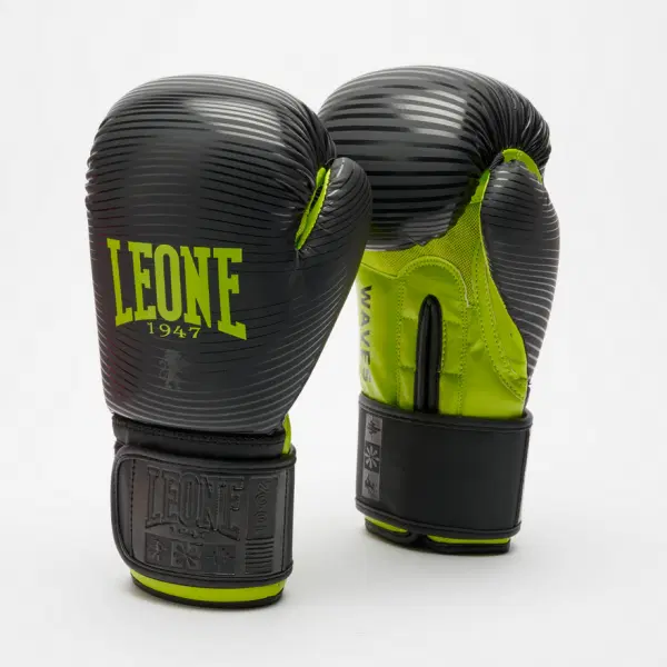 Leone 1947 – WAVES BOXING GLOVES GN313 / Black – 14 oz