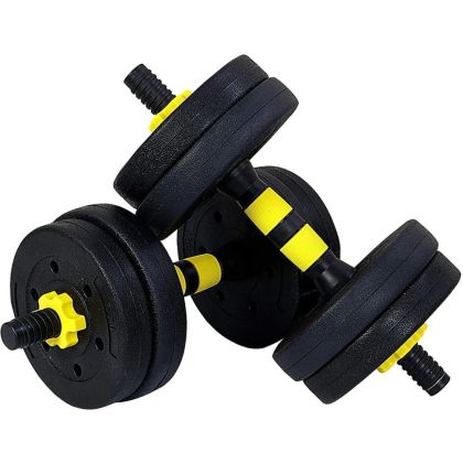 Дъмбели MAXIMA 2x5 кг 2 в 1 със щанга | Sandex Sport