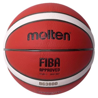 Баскетболна топка Molten B6G3800, FIBA Approved, Кожена, Размер 6