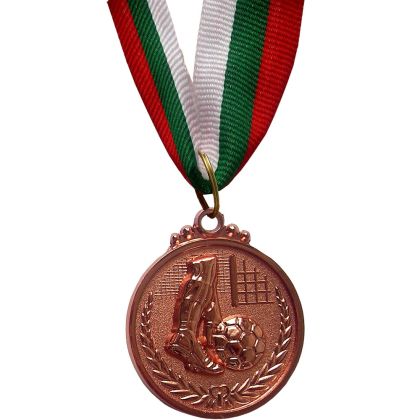 Медал футбол, 4 см, Бронзов