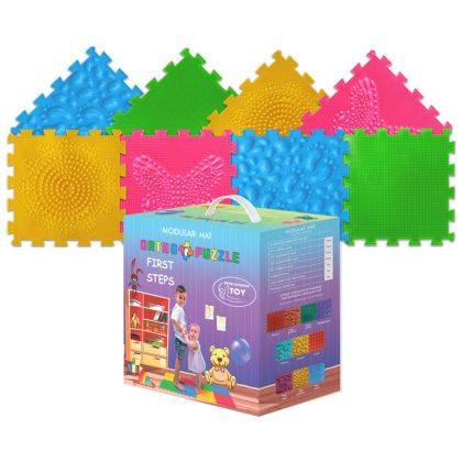 Модулен сензорен килим ORTHO PUZZLE, Микс Първи стъпки