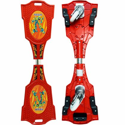 Скейтборд vigorboard (waveboard, rockboard), Алуминиев, Червен