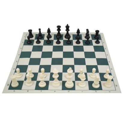 Шах с платно от PU кожа MAXIMA, 50х50 см, Фигури 4.5 – 9.5 см