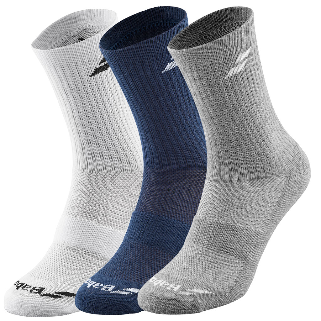 ЧОРАПИ 3 PAIRS WHITE/EST. BLUE/GREY