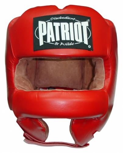 Боксова каска с метална шина Patriot HGL-018 – червена